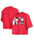 Фото #1 товара Women's Red Chicago Bulls Cropped T-shirt