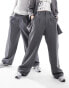 Фото #6 товара COLLUSION relaxed tailored trouser in grey