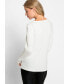 ფოტო #5 პროდუქტის Women's 100% Cotton Long Sleeve Embellishment Boat Neck T-Shirt