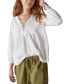 Фото #1 товара Women's Lace Up Peasant Blouse