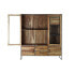 Фото #7 товара Дисплей-стенд DKD Home Decor Металл Стеклянный древесина акации Переработанная древесина 140 x 40 x 160 cm