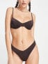 Фото #1 товара RVCA underwire bikini top in high shine brown