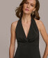 ფოტო #6 პროდუქტის Donna Karan Women's Ruched Halter Gown