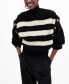 ფოტო #1 პროდუქტის Women's Buttoned Striped Sweater