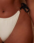 Wolf & Whistle X Natalie Gessey Fuller Bust tie side bikini bottom with ring details in mono