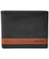 ფოტო #1 პროდუქტის Men's Quinn Bifold With Flip ID Leather Wallet
