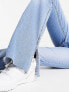 Фото #4 товара Stradivarius flare jean with side split in light blue