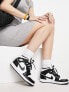 Фото #1 товара Air Jordan 1 Mid trainers in white and black