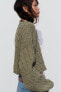 Фото #6 товара Укороченный свитер с узором «косы» ZARA