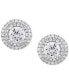 ფოტო #1 პროდუქტის Lab Grown Diamond Double Halo Earrings (2 ct. t.w.) in 14k White Gold