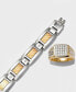 ფოტო #2 პროდუქტის Men's Inlay Diamond Bracelet (1/5 ct. t.w.) in Stainless Steel and 18k Gold