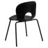 Фото #2 товара Hercules Series 770 Lb. Capacity Designer Black Plastic Stack Chair With Black Frame