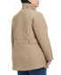 Plus Size Hooded Stand-Collar Quilted Coat