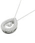Фото #4 товара Macy's diamond Orbital Multi Halo Teardrop Pendant Necklace (1/2 ct. t.w.) in 10k White Gold, 16" + 2" extender