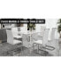 White Marble Dining Table with 4 High Back Chairs