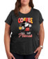 Trendy Plus Size Mickey Mouse Coffee Please Graphic T-Shirt