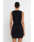 Women's Front Zip Sleeveless Knit Mini Dress