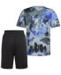 ფოტო #6 პროდუქტის Little & Toddler Boys Printed T-Shirt & 3-Stripe Shorts, 2 Piece Set