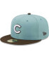 Фото #3 товара Men's Light Blue, Brown Chicago Cubs Beach Kiss 59FIFTY Fitted Hat