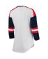 Women's White and Red Minnesota Twins Base Runner 3/4-Sleeve V-Neck T-shirt