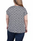 ფოტო #2 პროდუქტის Plus Size Extended Sleeve Top with Grommets