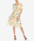 ფოტო #1 პროდუქტის Women's Floral Short Sleeve Knee Length Dress