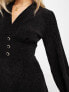 Фото #3 товара Urban Revivo long sleeve mini dress in black