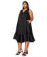 Plus Size Simone Sleeveless Pocket Flare Dress