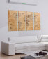 'World Map' 4-Piece Arte De Legno Digital Print on Solid Wood Wall Art Set - 60" x 30"