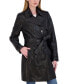 ფოტო #1 პროდუქტის Women's Natalie Belted Leather Trench Coat