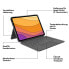 Фото #3 товара Logitech Combo Touch for iPad Air (4th & 5th generation) - QWERTZ - Swiss - Trackpad - 1.8 cm - 1 mm - Apple
