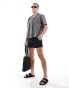 Hollister short sleeve boxy cropped shirt in black