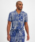 Фото #4 товара Men's Klaus Short Sleeve Button-Front Printed Shirt, Created for Macy's