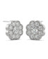 ფოტო #4 პროდუქტის Moissanite Floral Stud Earrings 3/4 ct. t.w. Diamond Equivalent in 14k Gold, Rose Gold or White Gold