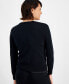 ფოტო #3 პროდუქტის Women's Rhinestone Party Button-Front Cardigan, Created for Macy's