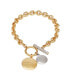 Фото #1 товара Gold-Tone Coin Pendant Toggle Line Bracelet