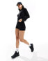 ASOS 4505 seamless active rib long sleeve body with mock neck in black