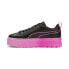 Фото #2 товара Puma Mayze BCA 38514601 Womens Black Leather Lifestyle Sneakers Shoes