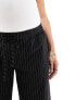 ASOS DESIGN Maternity pull on trouser in black with white stripe