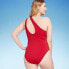 Фото #4 товара Women's One Shoulder Asymmetrical Cut Out One Piece Swimsuit - Shade & Shore
