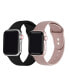 Фото #1 товара Men's and Women's Rose Gold Metallic 2 Piece Silicone Band for Apple Watch 38mm