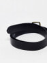 Фото #5 товара Levi's Calypso leather belt in black with gold buckle