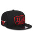 Men's Black Chicago Bulls 2024 NBA All-Star Game Rally Drive Finish Line Patch 9FIFTY Snapback Hat