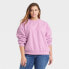 Universal Thread Women's Fleece Sweatshirt Purple Crew Neck Pullover Plus 2X