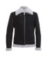 ფოტო #1 პროდუქტის Men's Shearling RAF B3 Aviator Jacket, Washed Black with White Curly Wool