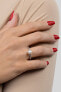 Elegant silver ring with real pearl RI055W