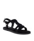 Women's Braided Strap Flat Sandals By Black