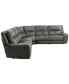 Фото #6 товара CLOSEOUT! Terrine 5-Pc. Fabric Sectional with 3 Power Motion Recliners, Created for Macy's