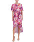 ფოტო #1 პროდუქტის Women's Printed Chiffon High-Low Midi Dress