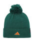 Men's Green Miami Hurricanes 2023 Sideline COLD.RDY Cuffed Knit Hat with Pom